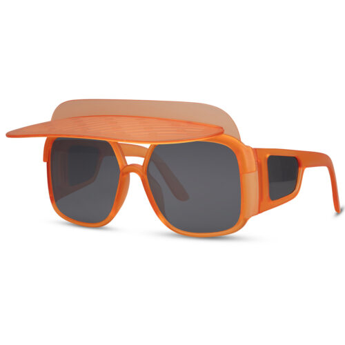 Lunettes de soleil avec visière orange