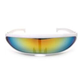 Lunettes de soleil rapides blanches - Verres arc-en-ciel