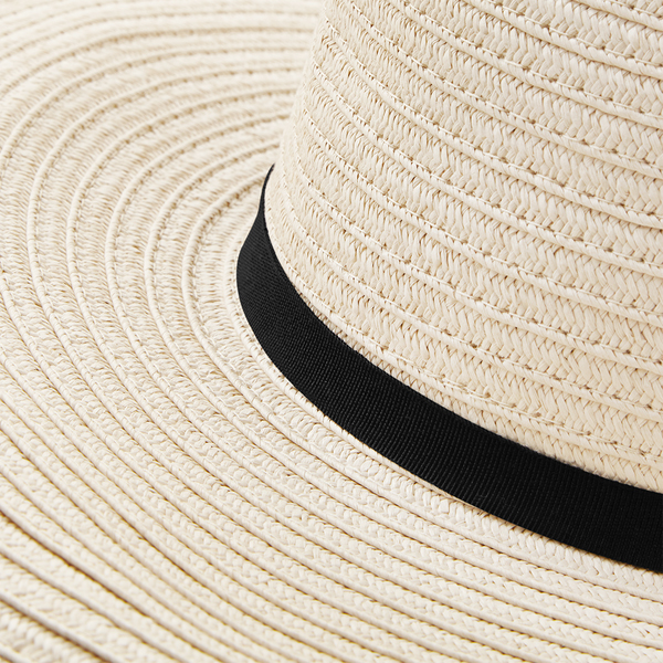 Chapeau de soleil Beechfield taille unique avec bande noire - Naturel – Image 2
