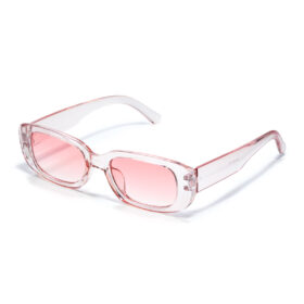 Lunettes de soleil classiques monture épaisse - rose transparent