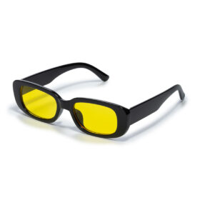 Lunettes de soleil classic monture épaisse - noir avec verres jaunes