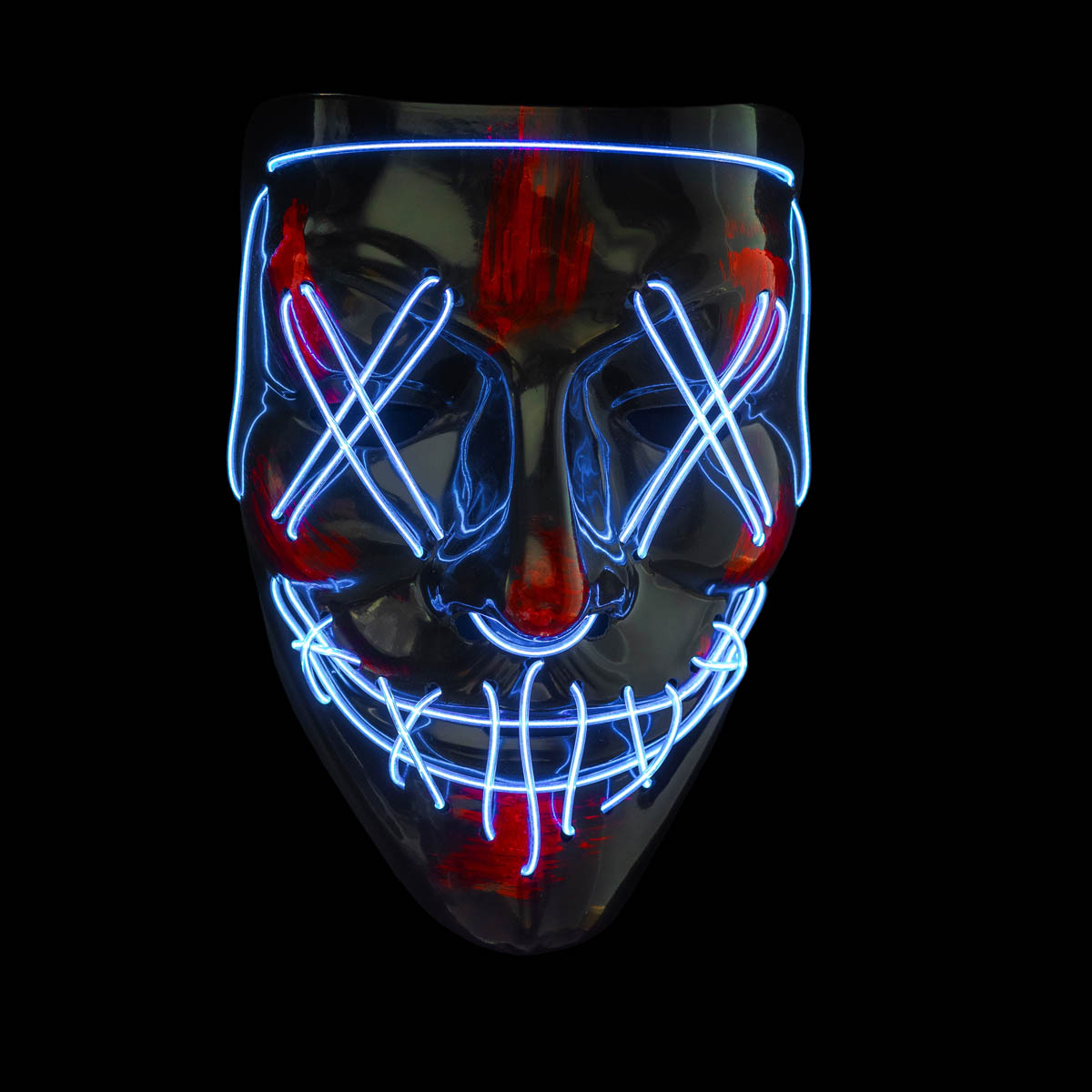 Masque LED Halloween – Style Purge – Avec Contrôleur – Lumière Blanche – Image 2