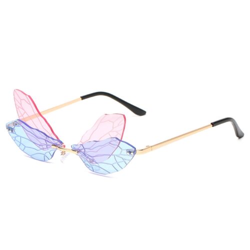Lunettes de soleil Butterfly bleu/rose