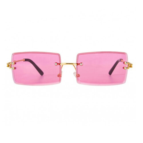 Lunettes de soleil rectangulaires roses