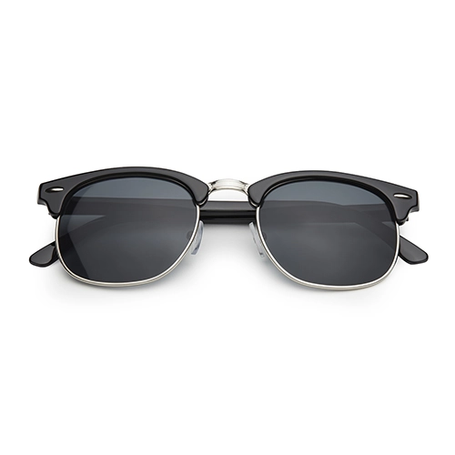 Lunettes de soleil club cadre noir-argenté | UV-400