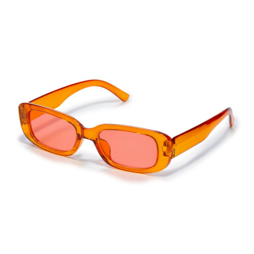 Lunettes de soleil classique monture épaisse - orange transparent