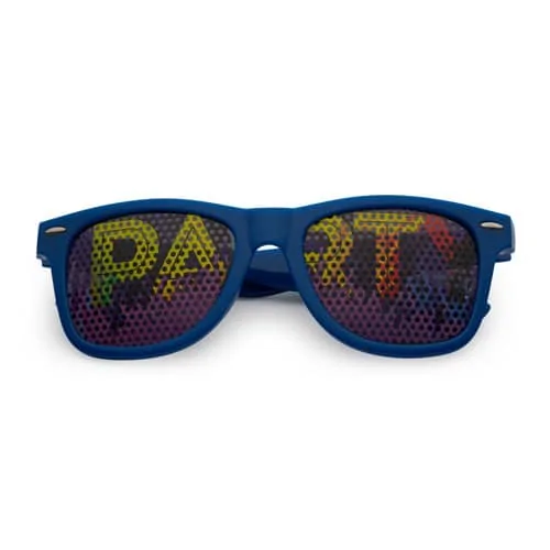 Lunettes de soleil à sténopé Party bleu