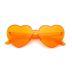 Lunettes de soleil cœurs orange