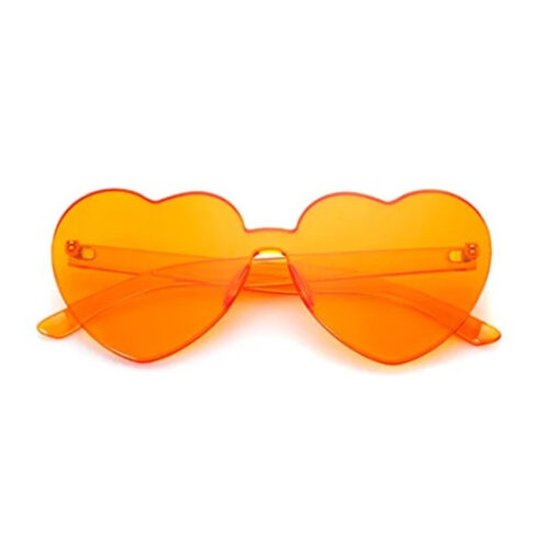 Lunettes de soleil cœurs orange