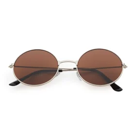 Lunettes de soleil rondes hippies avec verres bruns
