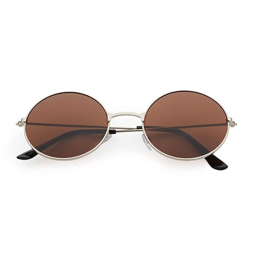 Lunettes de soleil rondes hippies avec verres bruns