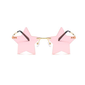 Lunettes de soleil étoile rose pour festival