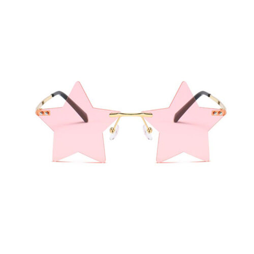 Lunettes de soleil étoile rose pour festival