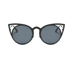 Lunettes de soleil rondes avec oreilles de chat noires