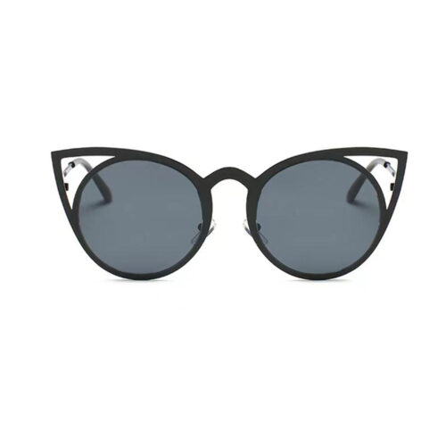 Lunettes de soleil rondes avec oreilles de chat noires