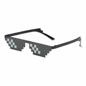 Lunettes de soleil pixel Thug life | noir