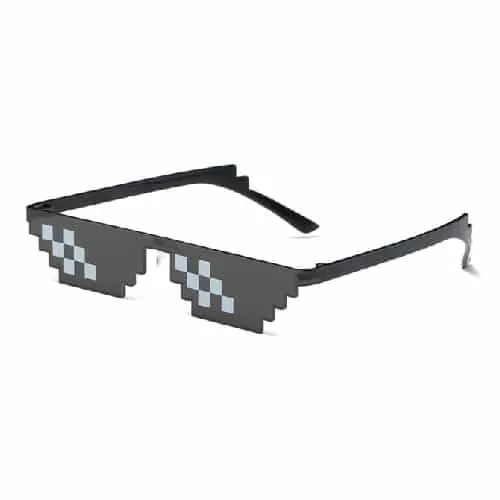 Lunettes de soleil pixel Thug life | noir