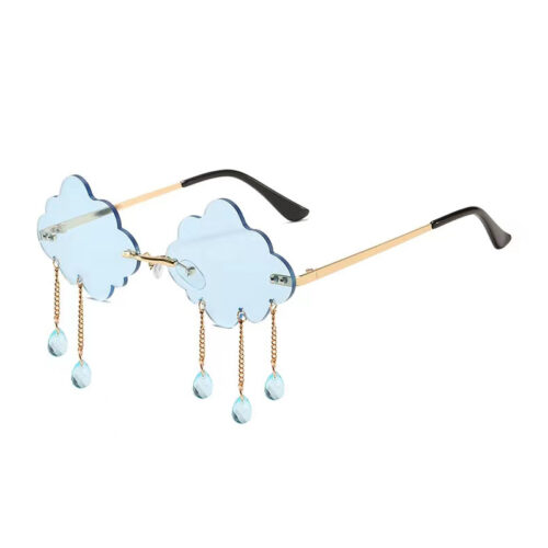 Lunettes de soleil nuage de pluie bleu