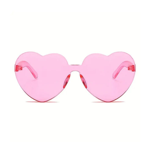 Lunettes de soleil cœur rose