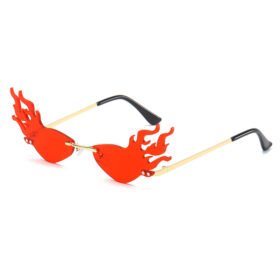Lunettes de soleil flamme festival | verres rouges