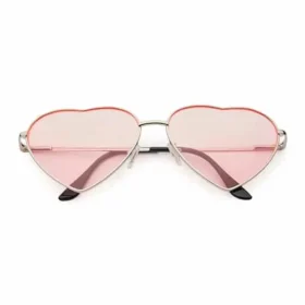 Lunettes de soleil cœur | verres roses