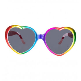 Lunettes de soleil avec coeurs arc-en-ciel