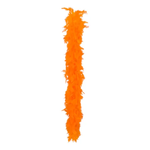 Boa à plumes orange - 180 cm