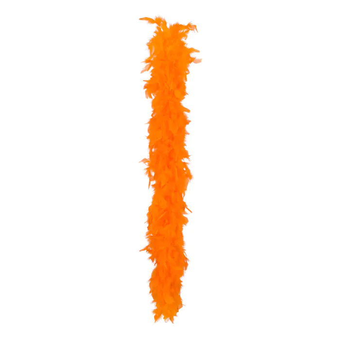 Boa à plumes orange - 180 cm