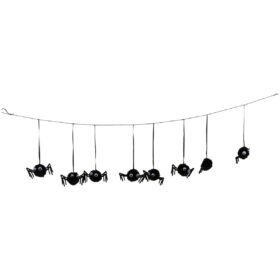 Guirlande d’Halloween avec araignées suspendues – 120 cm