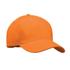 Casquette de baseball - Réglable avec boucle métallique - Coton orange