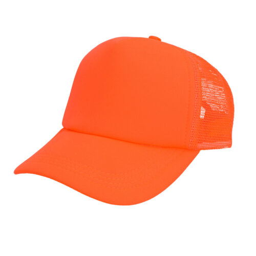 Casquette de baseball UV Blacklight - Casquette réglable avec fermeture en plastique - Néon orange