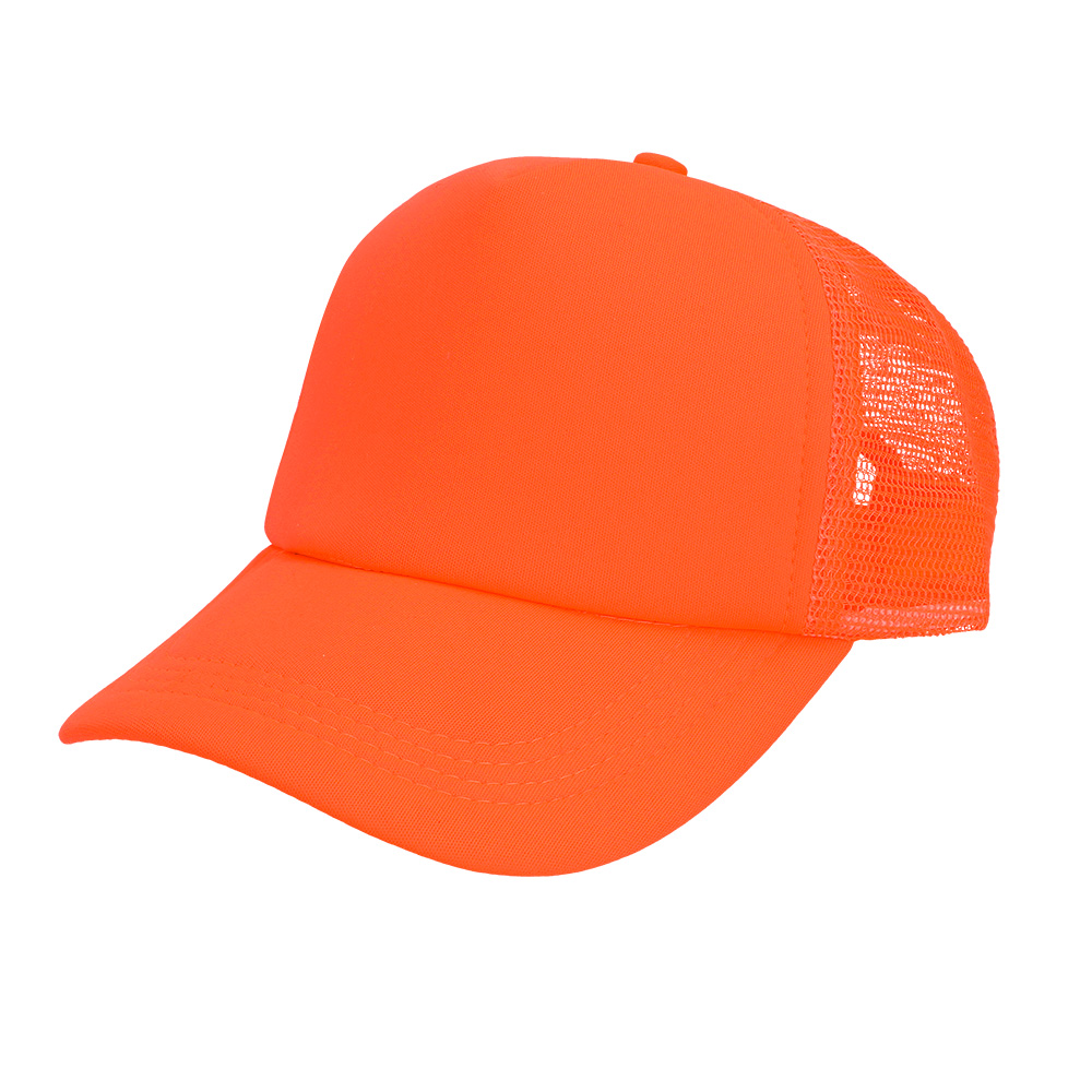 Casquette de baseball UV Blacklight - Casquette réglable avec fermeture en plastique - Néon orange