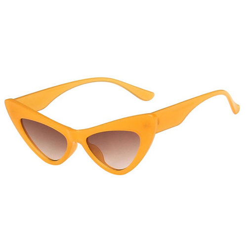 Lunettes de soleil cat eye orange - Lunettes de soleil avec verres bruns