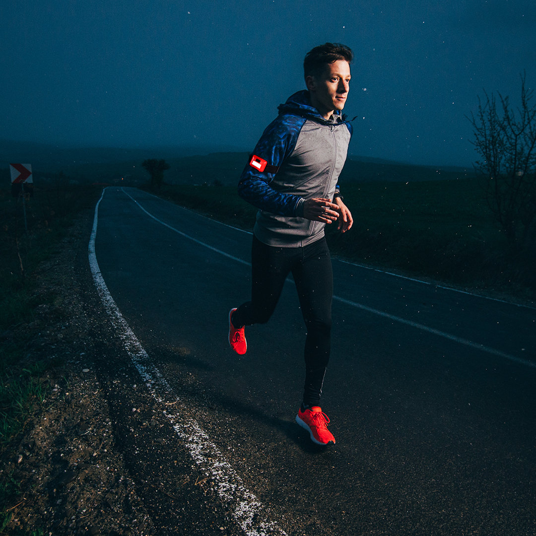 Lampe frontale - Bandeau élastique réglable - Pour bras et tête - Rouge – Image 6