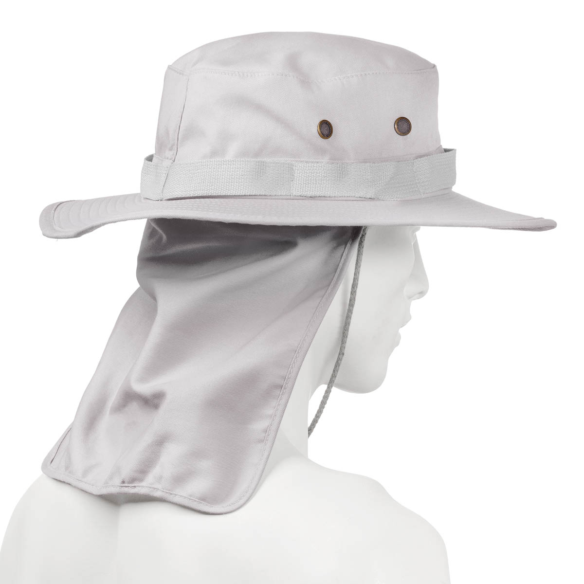 Yucka - Chapeau safari avec protection de nuque - Coton - Gris – Image 2