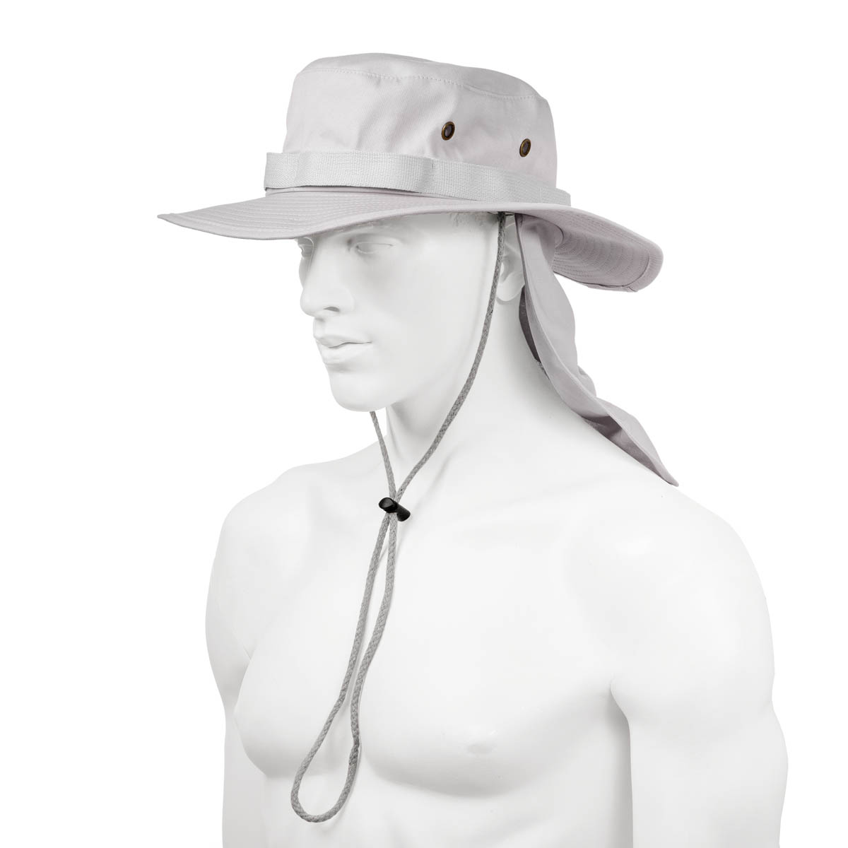 Yucka - Chapeau safari avec protection de nuque - Coton - Gris – Image 4