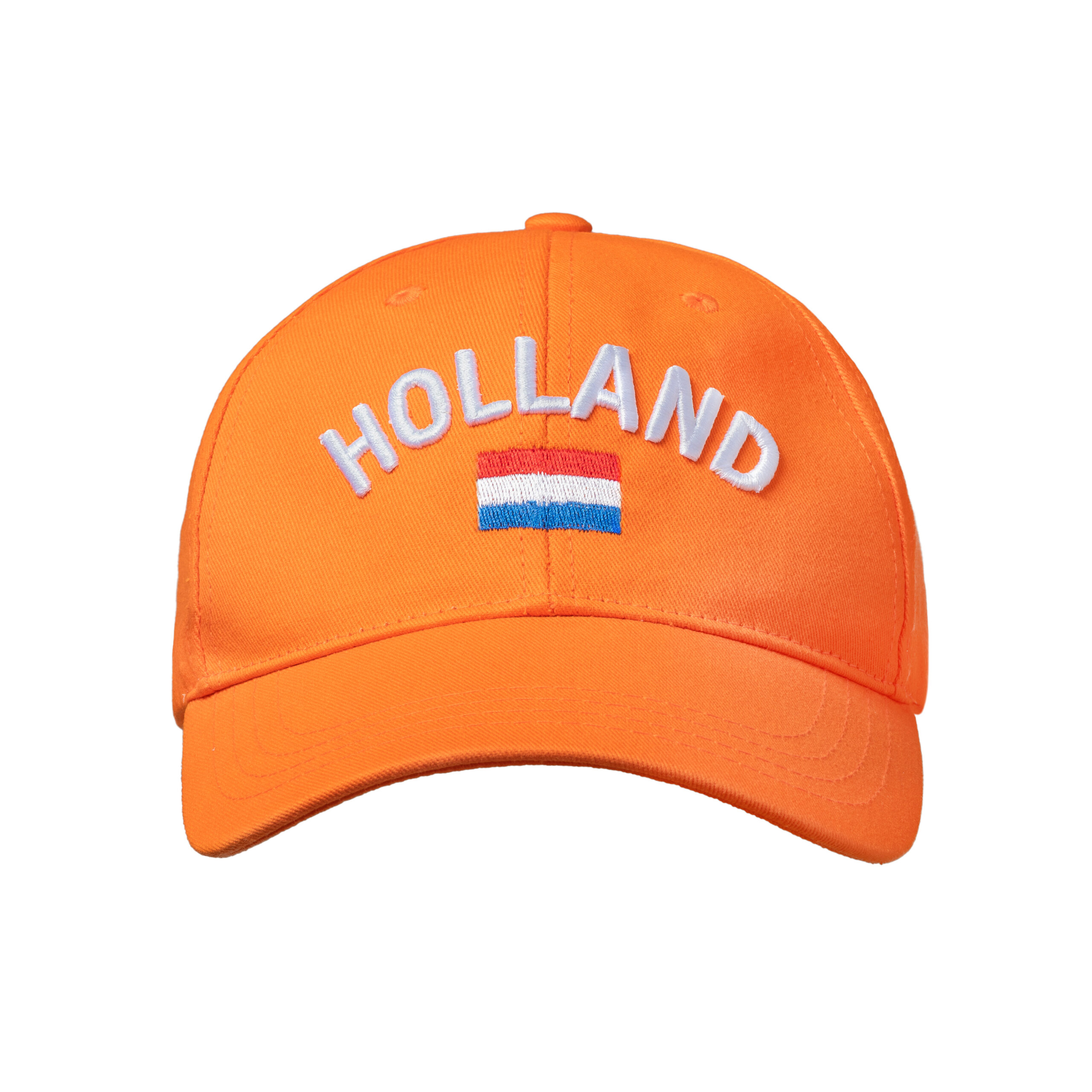 Casquette orange réglable avec texte brodé Holland et drapeau néerlandais – Image 2