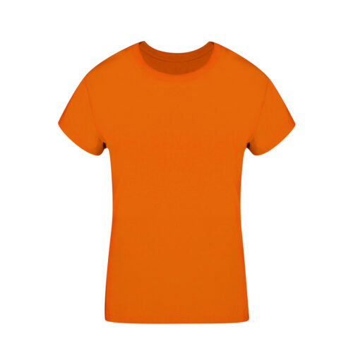T-shirt orange femme à col rond - 160 g/m²