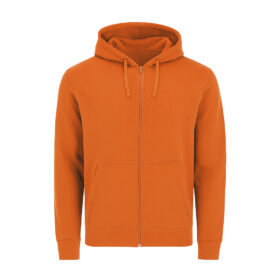 Veste orange unisexe avec fermeture éclair et capuche - 280 g/m²