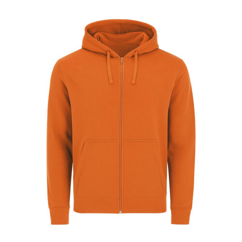 Veste orange unisexe avec fermeture éclair et capuche - 280 g/m²
