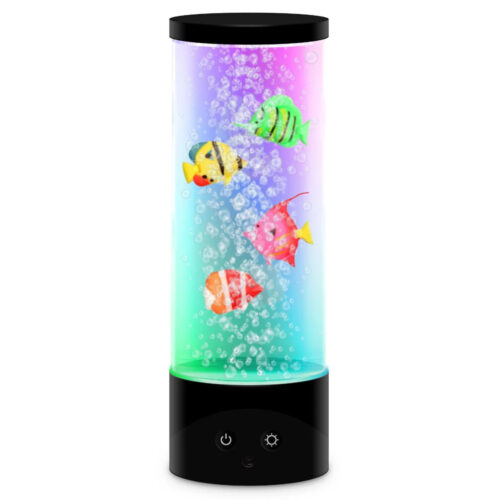 Lampe d’aquarium pour poissons – Veilleuse avec télécommande et éclairage LED multicolore – USB
