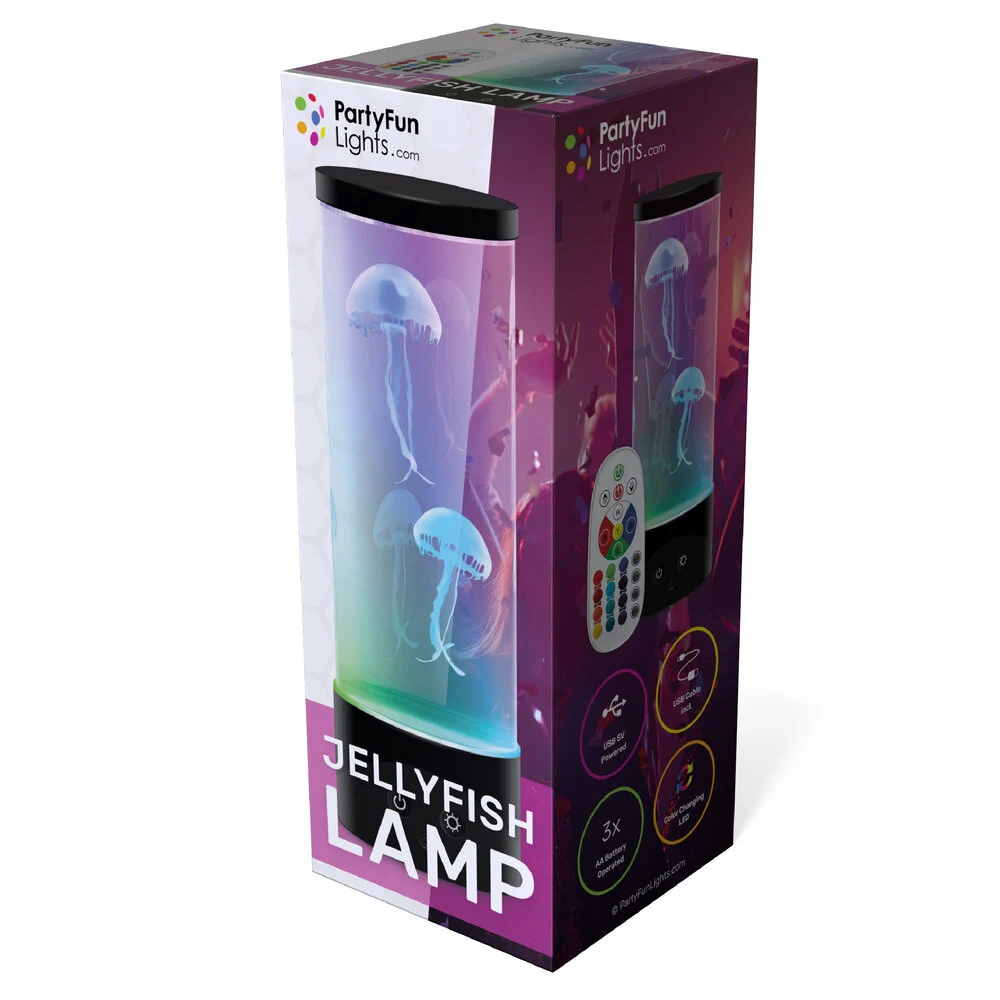 Lampe aquarium méduse - Veilleuse avec télécommande et éclairage LED multicolore - USB – Image 3