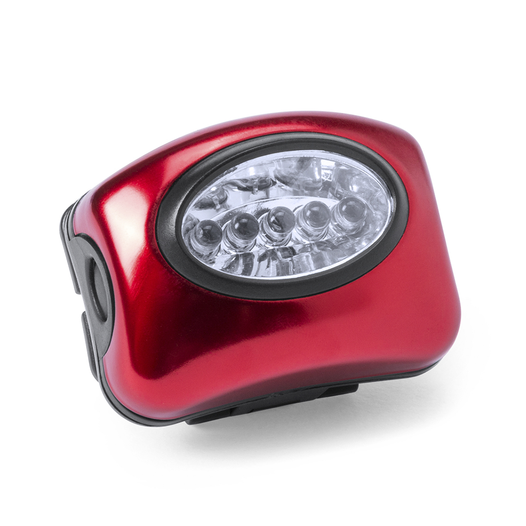 Lampe frontale - lampe torche 5 LED avec 3 modes d’éclairage et bandeau réglable et amovible - Rouge – Image 2