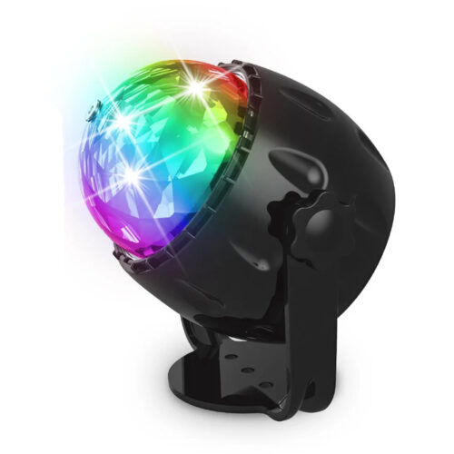 Mini boule disco avec support - Avec télécommande - LED multicolore