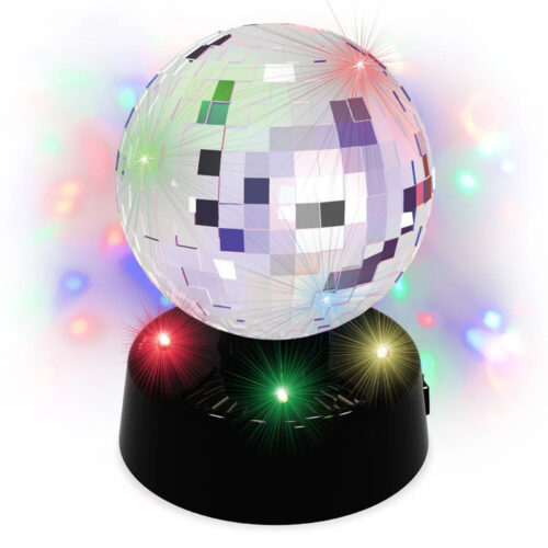 Lampe disco rotative avec boule à facettes - LED multicolore