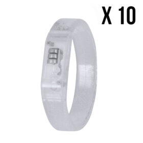 Bracelet LED multicolore – Bracelet lumineux – Lot de 10