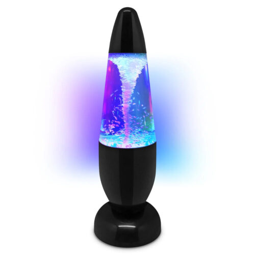 Lampe à paillettes Tornado - 30 cm - Avec éclairage LED multicolore - USB
