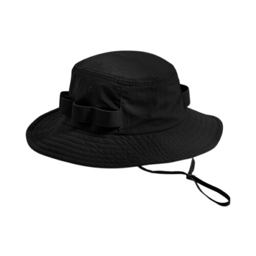 Chapeau safari en nylon Beechfield avec protection UPF50+ - Noir - Taille L/XL