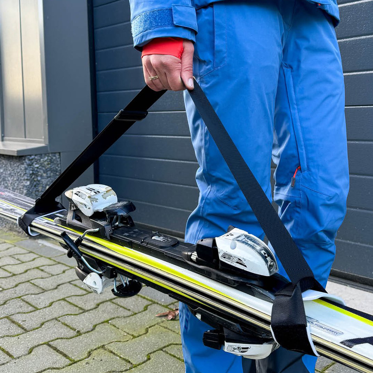 Porte-skis universel - Bande de ski avec velcro - Réglable - Noir – Image 8