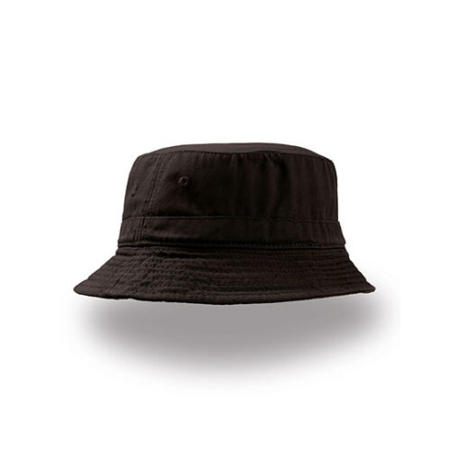 Atlantis vissershoedje zwart - Katoenen bucket hat - L/XL